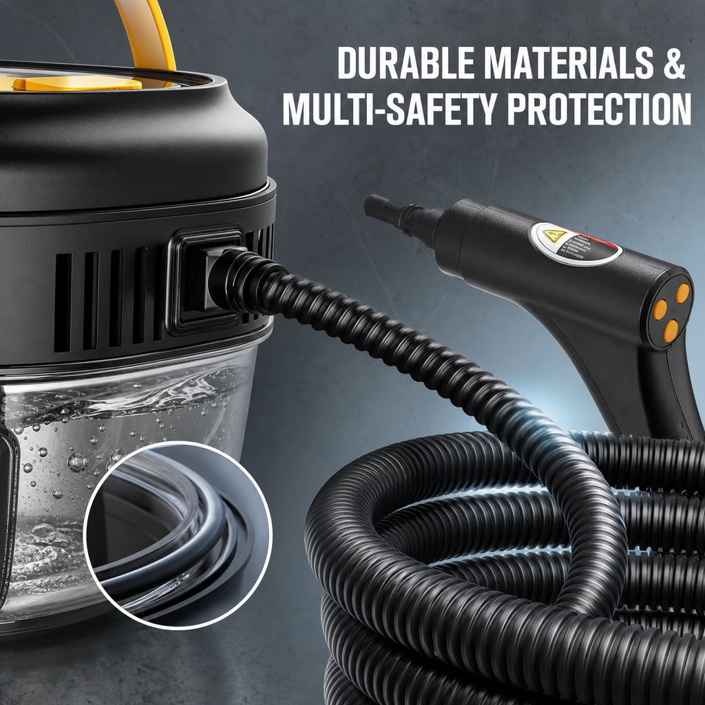 Doulami Steam Cleaner Handheld, 2500W Portable Steamer with 50.7oz Water Tank and 19 Accessories