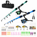 Doulami Fishing Poles Combo Set, 2-Pcs 5.9-Ft Telescopic Rods, Fishing Rod and Reel Combo, 76-Pcs Tackle Kit Spinning Reels Box & Bag, Freshwater